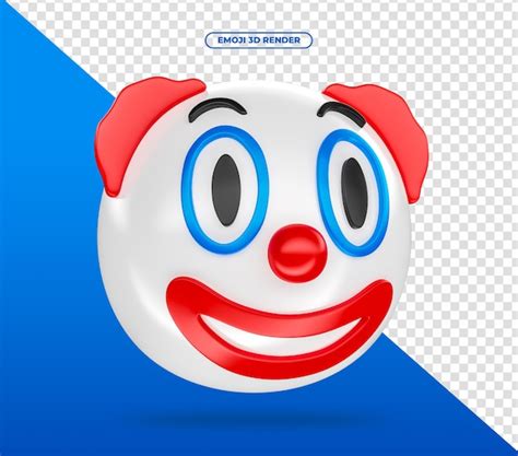 Premium PSD | Emoji 3d render for social media circus clown