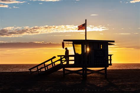 Zuma Beach Sunset Lifeguard Tower Photo | Nature Photos