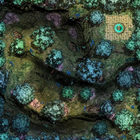 Abandoned Fountain - Fey Map - CZRPG | Battlemaps | DriveThruRPG.com