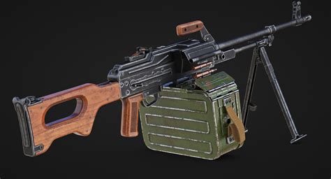 Pkm machine gun model - TurboSquid 1249319