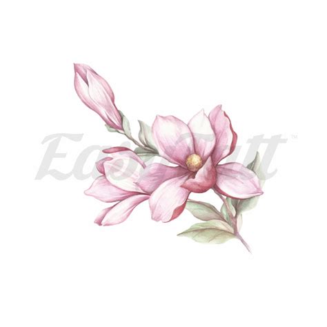 Pink Magnolia Temporary Tattoo | EasyTatt™