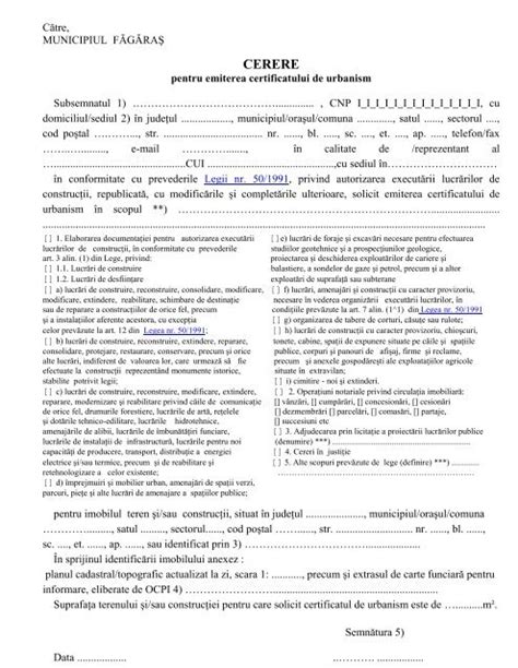 cerere certificat urbanism.pdf - Primaria Municipiului Fagaras