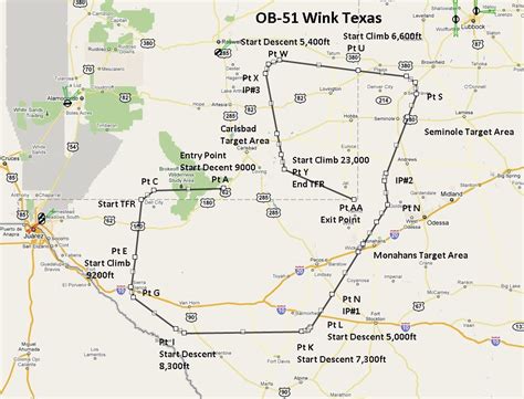 Flight Plan For OB-51 Wink Texas for FSX