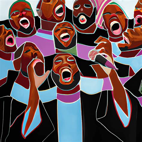 A Portrait of a Black Gospel Choir Singing in the Style of Romare ...