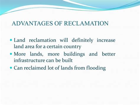 Land reclamation-Presentation(civil 3rd year)