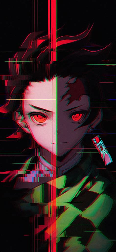 Free download Tanjiro Kamado Glitch Art Wallpapers Demon Slayer Wallpapers [1183x2560] for your ...