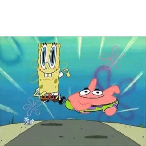 Spongebob And Patrick Running Gif