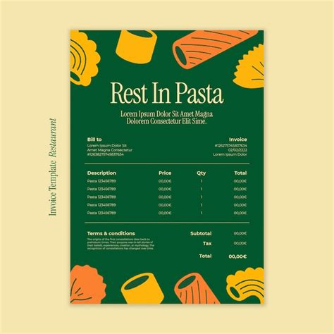 Free PSD | Flat design italian restaurant poster template