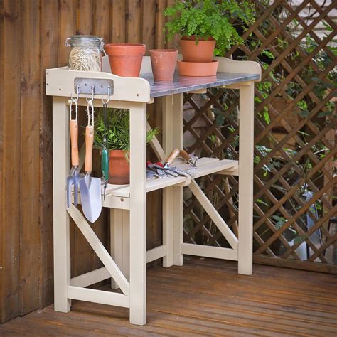 Plant Theatre Folding Hardwood Potting Table: Amazon.co.uk: Garden & Outdoors