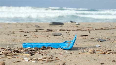 Dirty Polluted Beach Shore in Black Sea Pollution Climate Change Stock ...