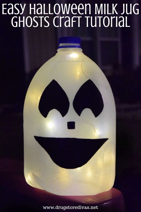 Easy Halloween Milk Jug Ghosts Craft Tutorial | Drugstore Divas