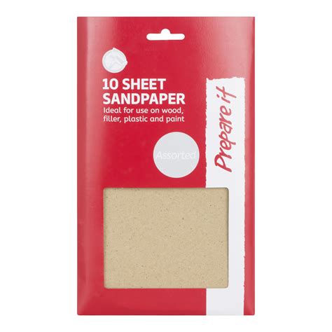 Pack of 10 Assorted Sandpaper Sheets