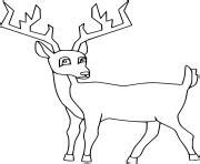Funny White Tailed Deer Coloring page Printable