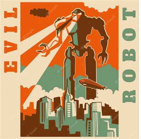 Premium Vector | Evil robot