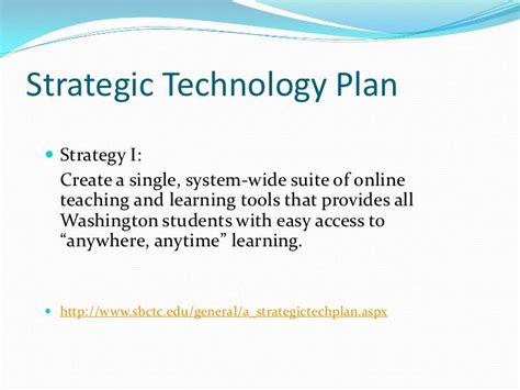 Strategic Technology Plan Strategy