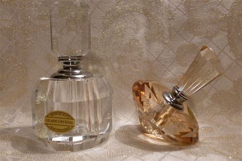 Crystal Perfume Bottles Many Facets Brilliant Reflective Values