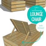 Outdoor DIY Lounge Chair with Storage | Remodelaholic