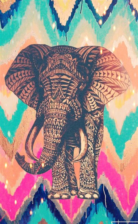 Hispter elephant colorful by Me | Elephant wallpaper, Elephant art ...