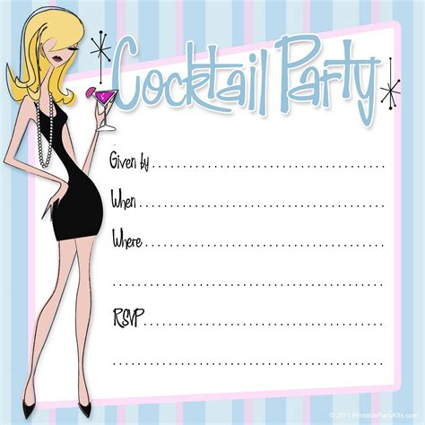 Free Printable Party Invitations: Printable Invites for Cocktail ...