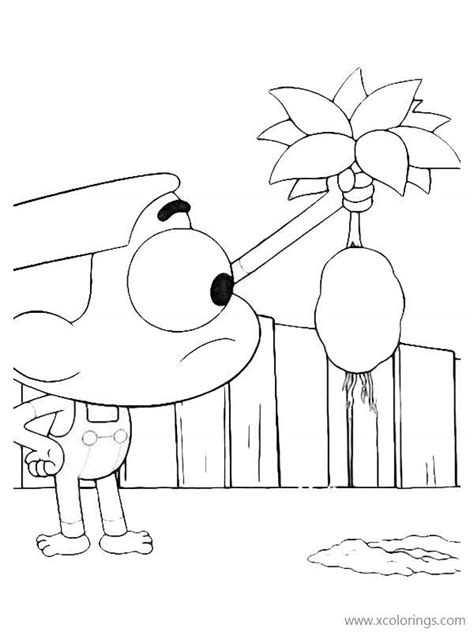 Big City Greens Coloring Pages Cricket with Potato - XColorings.com