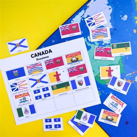 Canada: Provinces, Capitals & Flags | 4 Printable Games | | Adventure in a Box