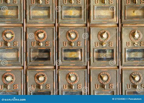 Vintage Mail Pigeonholes Stock Photos - Image: 27224583