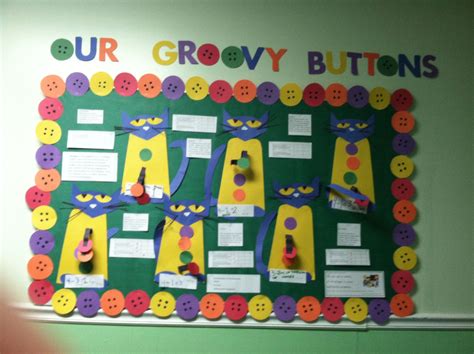 Pete the Cat Groovy Buttons Subtraction Sentence Bulletin Board ...