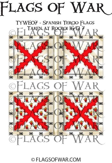 TYWE07 - Spanish Tercio Flags Taken at Rocroi 1643 7 – Flags of War