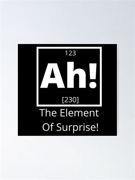 "Ah The Element Of Surprise Periodic Table" Poster for Sale by zee09111 | Redbubble