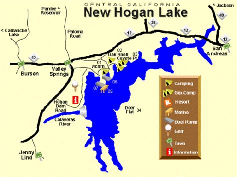 New Hogan Lake In Valley Springs California - Fishing Camping Boat Rentals