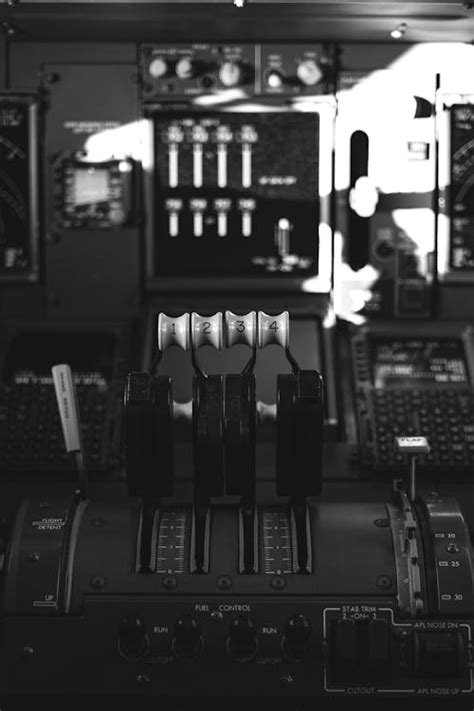 Close up of Cockpit Interior in Airplane · Free Stock Photo