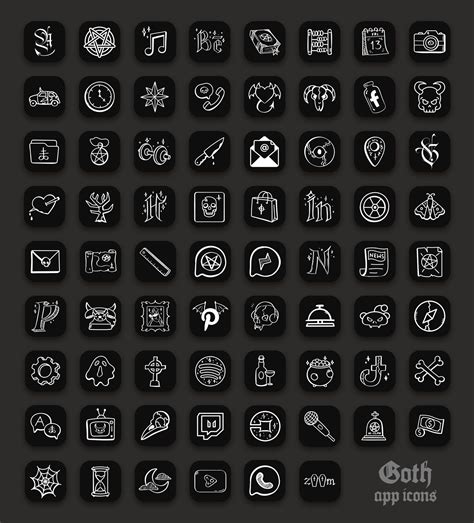 Goth Aesthetic App Icons - Goth Black App Icons, Widgets & Walls