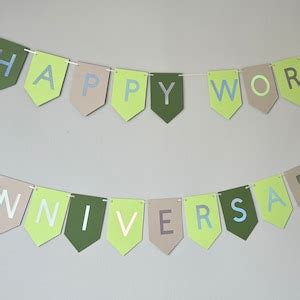 Happy Work Anniversary Banner Anniversary Banner Anniversary - Etsy