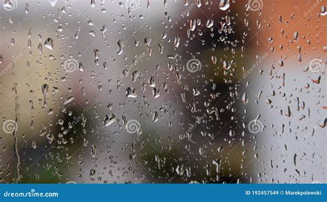 Rainy Window View Over Residential Area Stock Video - Video of natural ...