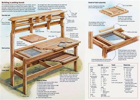 Pallets | Potting bench plans, Potting bench, Garden work bench