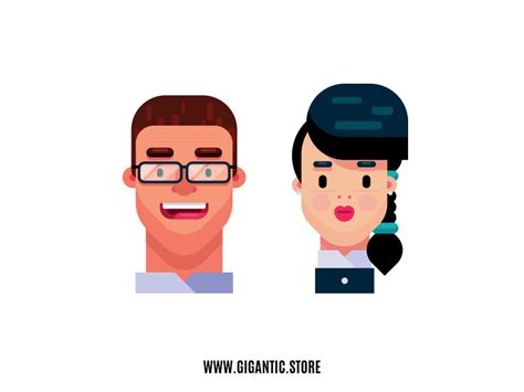 Flat Design Characters, Man and Woman Illustration by Mark Rise on Dribbble