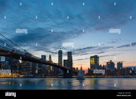 Manhattan Skyline at sunset Stock Photo - Alamy