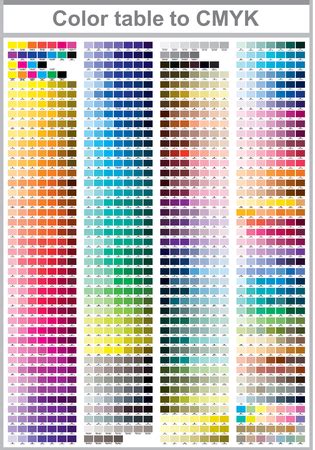 Vecteur de Color table Pantone to CMYK. - ID:101790284 - image libre de ...