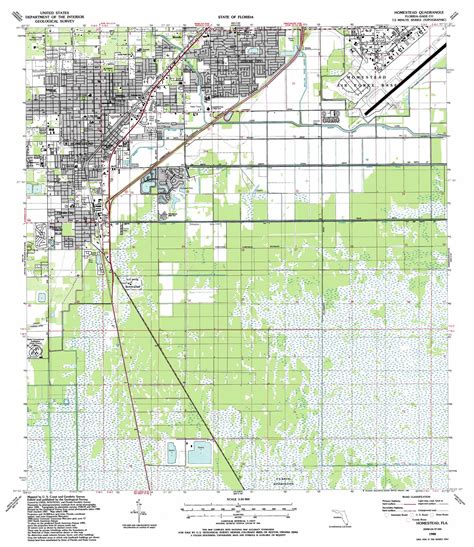 Homestead topographic map 1:24,000 scale, Florida