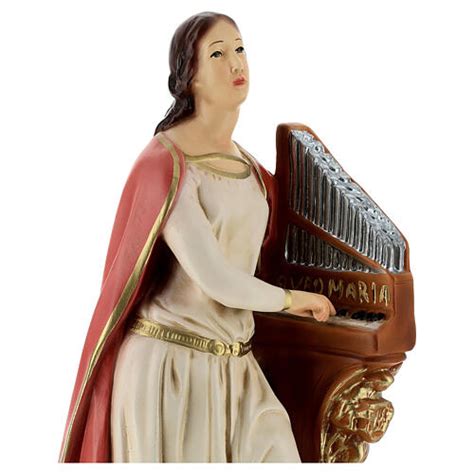 St Cecilia statue 40 cm in painted resin | online sales on HOLYART.com