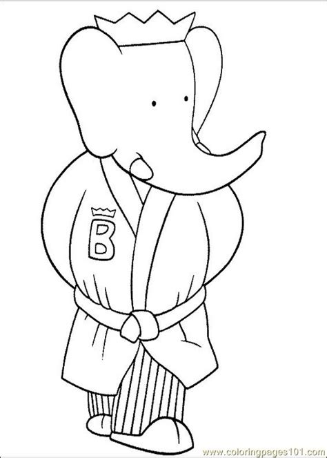 Coloring Pages Babar Coloring Pages 017 (Cartoons > Babar) - free printable coloring page online