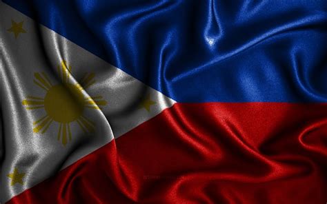 Download wallpapers Philippines flag, 4k, silk wavy flags, Asian countries, national symbols ...