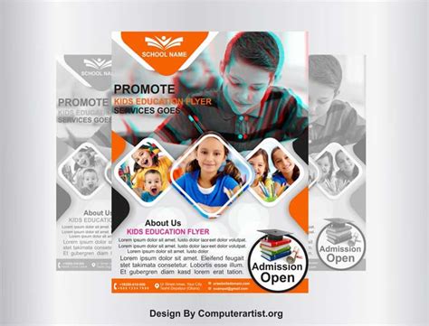 School Pamphlet Design, free Download PSD and Cdr File | School Brochure Design Templates ...