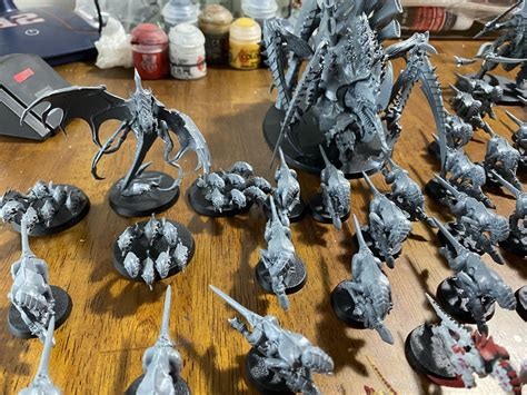 My Tyranid Army so far. I’ve built everything and can’t wait to start painting. The hormagaunt ...