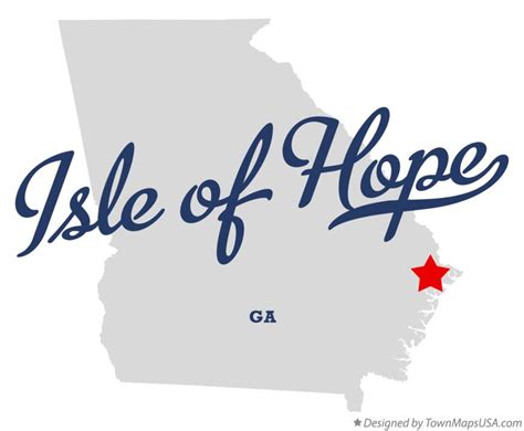 Map of Isle of Hope, GA, Georgia