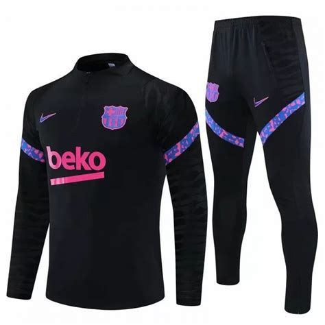 FC Barcelona Training Technical Soccer Tracksuit Black 2021 | Best ...