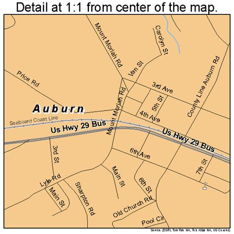 Auburn Georgia Street Map 1304140