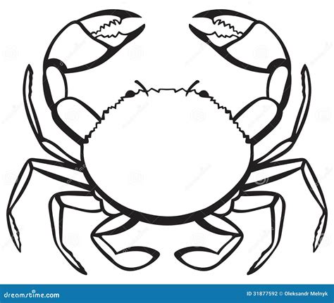 Silhouette crab stock vector. Illustration of meal, crustacean - 31877592