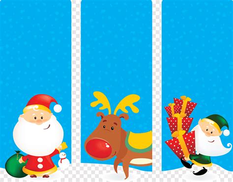 Christmas cartoon santa claus with deer banner, png | PNGWing