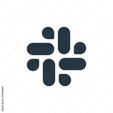 slack icon. Glyph slack icon for website design and mobile, app development, print. slack icon ...